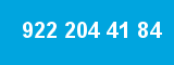 922 204 41 84 922 204 41 84